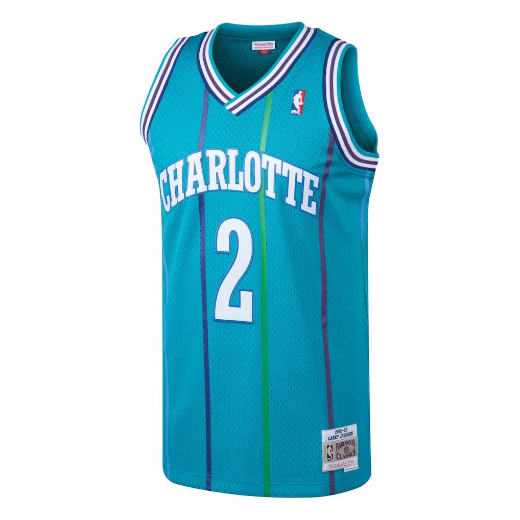Larry Johnson Charlotte Hornets 1992/93 Hardwood Classics Swingman Jersey Discount