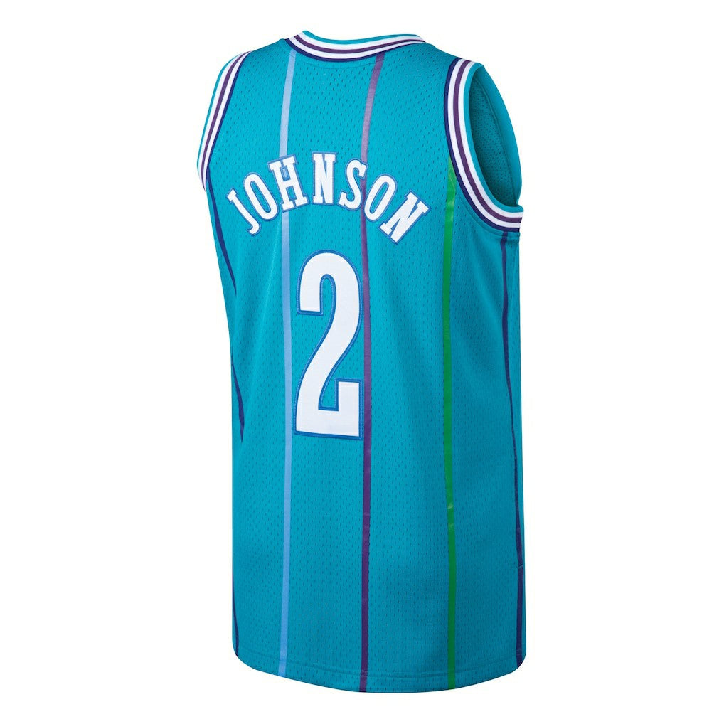 Larry Johnson Charlotte Hornets 1992/93 Hardwood Classics Swingman Jersey Discount