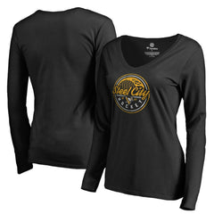 Pittsburgh Penguins Women's Hometown Collection Steel City Long Sleeve T-Shirt On Sale
