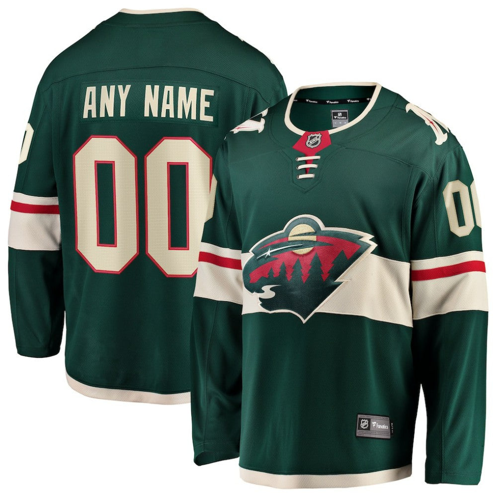 Minnesota Wild Fanatics Home Breakaway Custom Jersey Online