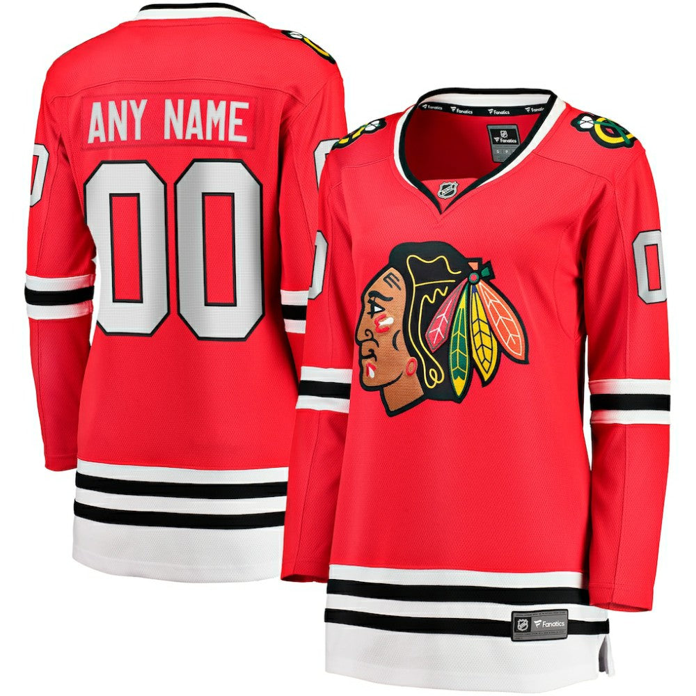 Chicago Blackhawks Fanatics Women's Home Breakaway Custom Jersey Outlet