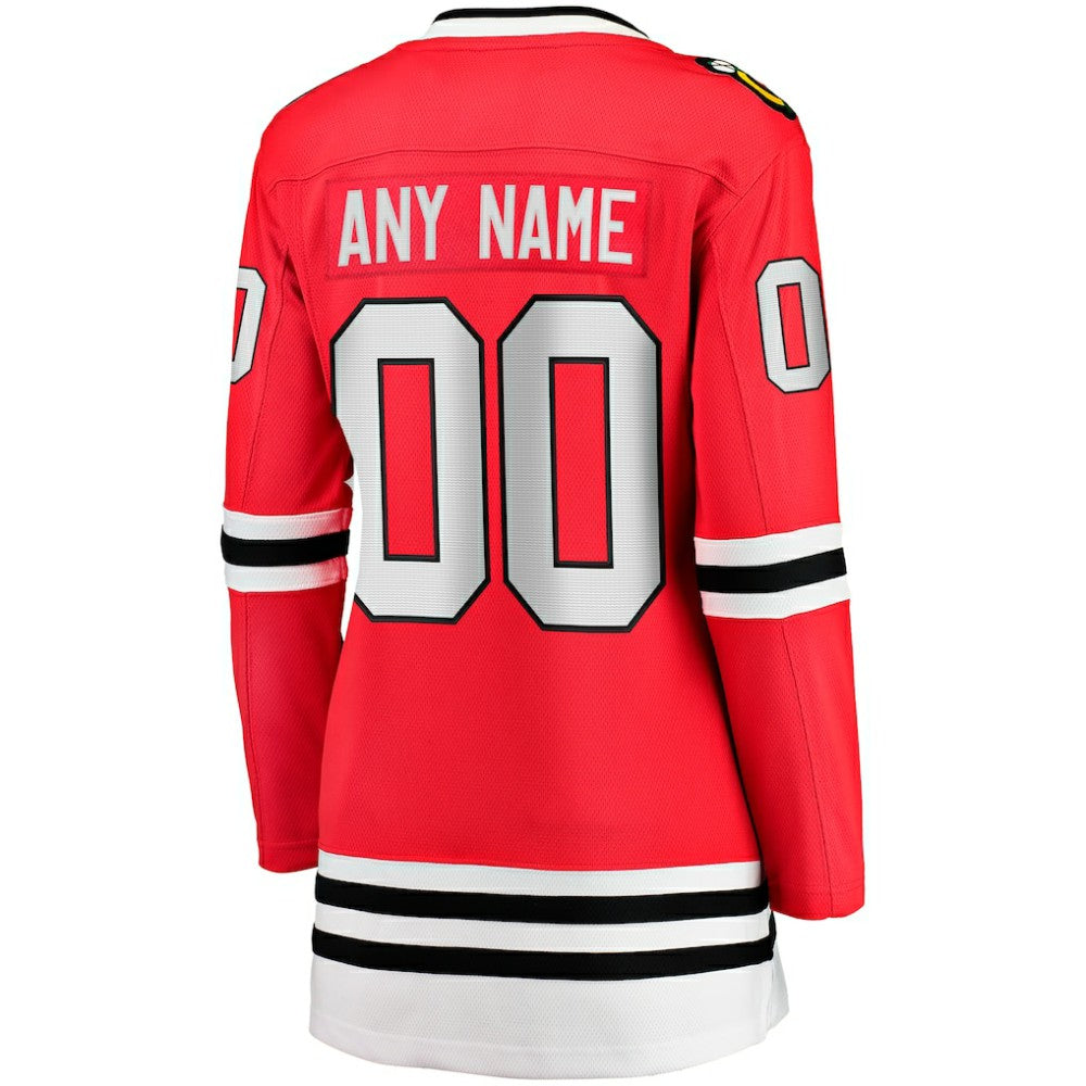 Chicago Blackhawks Fanatics Women's Home Breakaway Custom Jersey Outlet