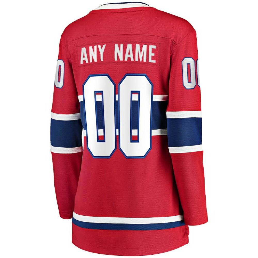 Montreal Canadiens Fanatics Women's Home Breakaway Custom Jersey For Sale