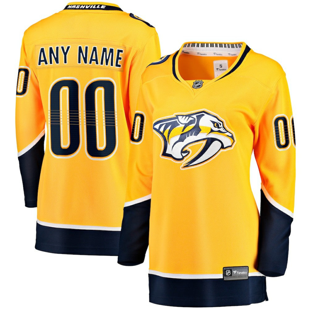 Nashville Predators Fanatics Women's Home Breakaway Custom Jersey For Sale