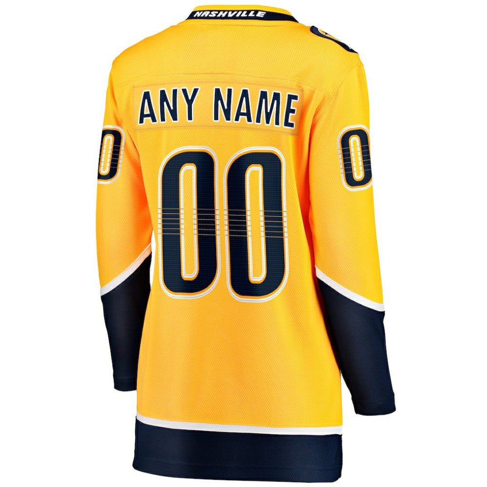 Nashville Predators Fanatics Women's Home Breakaway Custom Jersey For Sale
