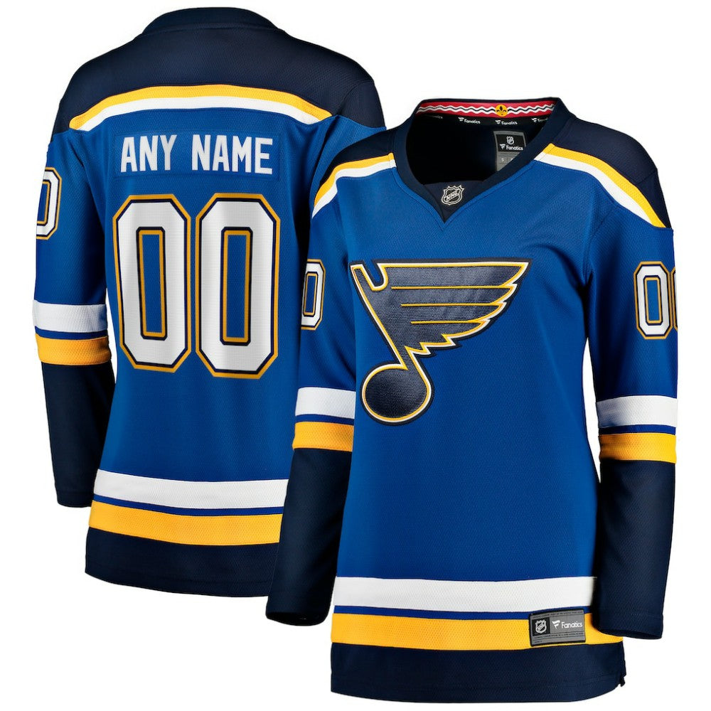 St. Louis Blues Fanatics Women's Home Breakaway Custom Jersey For Sale