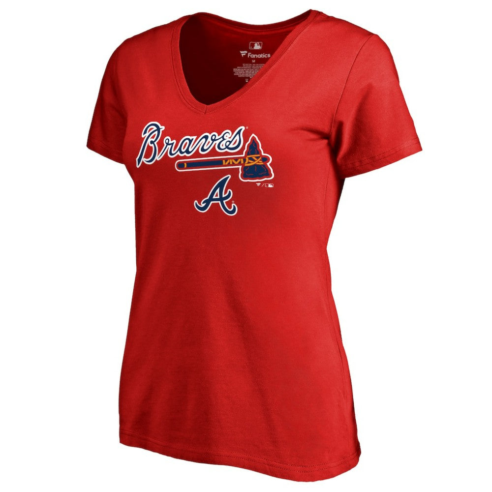 Atlanta Braves Women's Team Lockup T-Shirt | MLB Discount