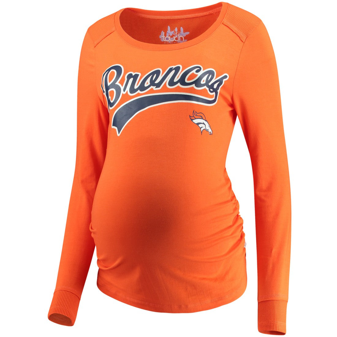 Denver Broncos  Touch Women's Maternity Yardline Tri-Blend Top