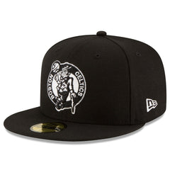 Boston Celtics Black & White Logo 59FIFTY Fitted Hat Discount