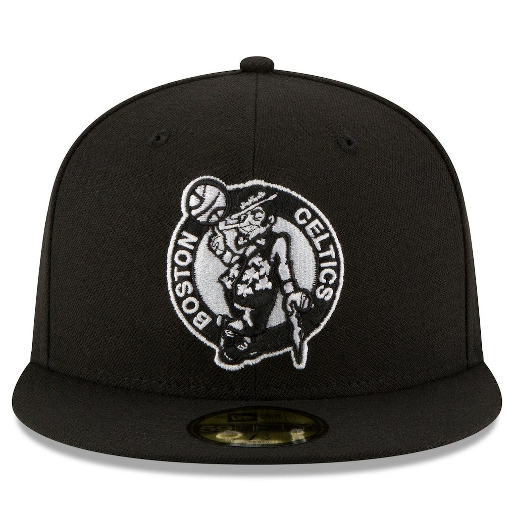 Boston Celtics Black & White Logo 59FIFTY Fitted Hat Discount