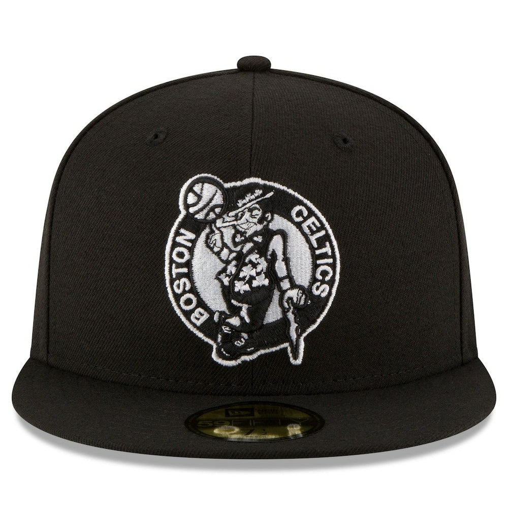 Boston Celtics Black & White Logo 59FIFTY Fitted Hat Discount