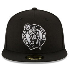 Boston Celtics Black & White Logo 59FIFTY Fitted Hat Discount