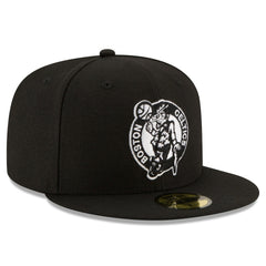 Boston Celtics Black & White Logo 59FIFTY Fitted Hat Discount
