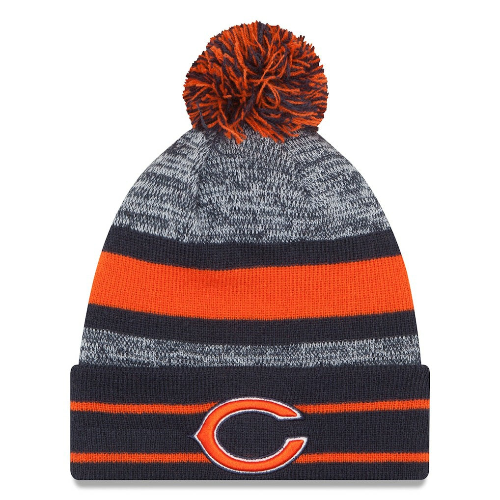 Chicago Bears New Era Team Logo Cuffed Knit Hat with Pom
