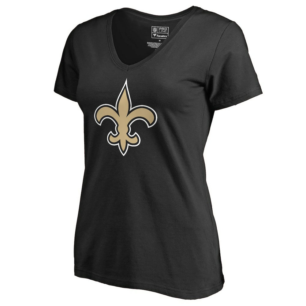 New Orleans Saints  Women's Primary Team Logo V-Neck T-Shirt