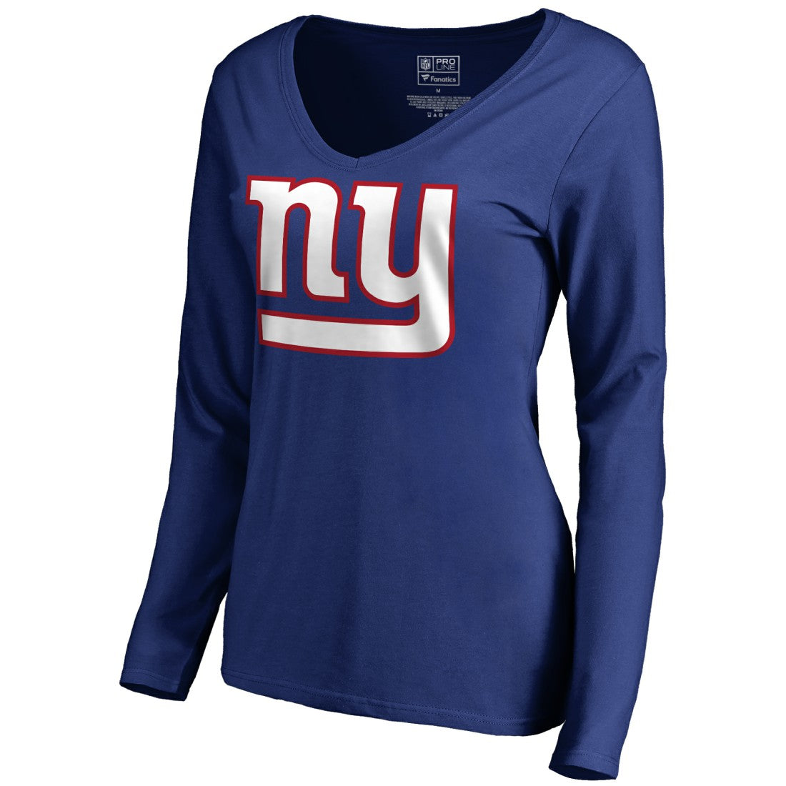 New York Giants  Women's Primary Logo V-Neck Long-Sleeve T-Shirt