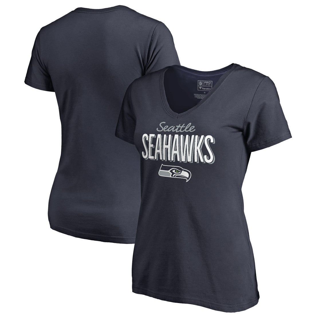 Seattle Seahawks  Women's Nostalgia V-Neck T-Shirt