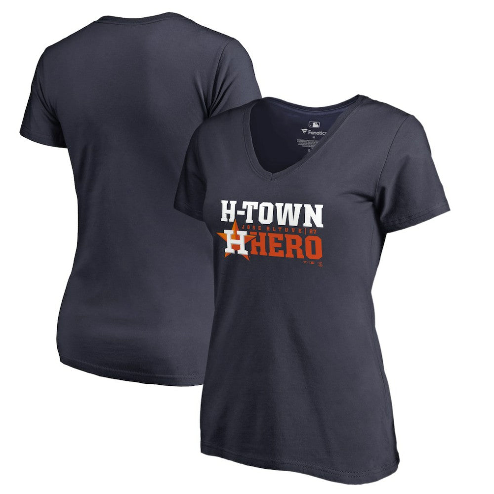 Jose Altuve Houston Astros Women's Player Hometown Collection V-Neck T-Shirt | MLB On Sale