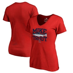 Mike Trout Los Angeles Angels Women's Player Hometown Collection V-Neck T-Shirt | MLB For sale