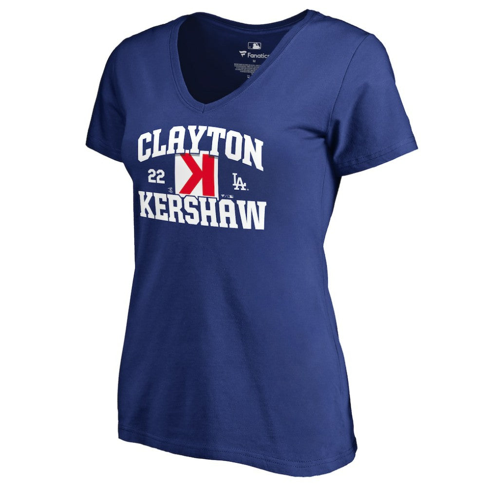 Clayton Kershaw Los Angeles Dodgers Women's Player Hometown Collection V-Neck T-Shirt | MLB Sale
