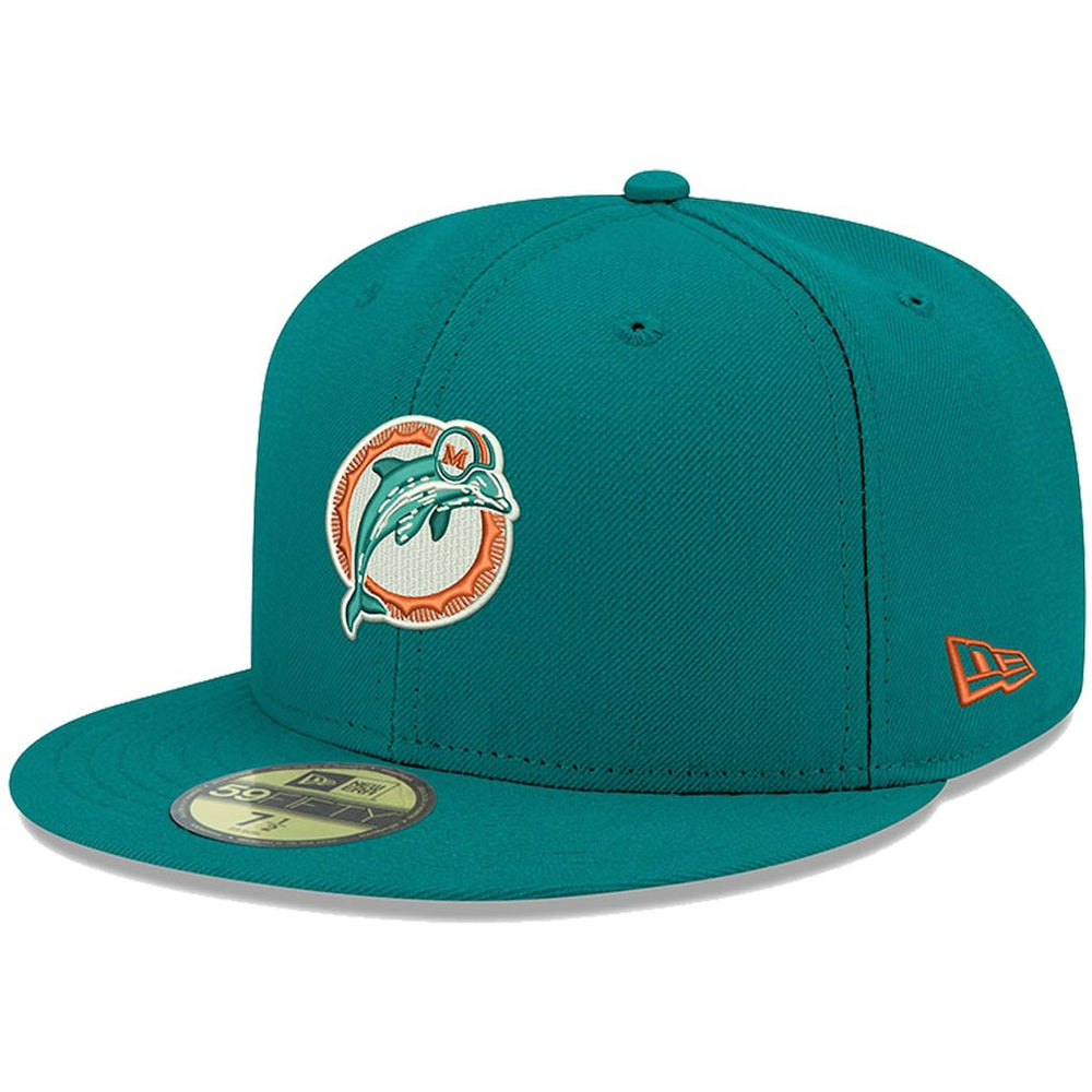 Miami Dolphins New Era Omaha Throwback 59FIFTY Fitted Hat