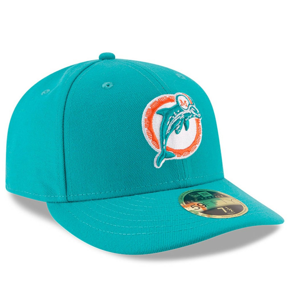 Miami Dolphins New Era Omaha Throwback Low Profile 59FIFTY Fitted Hat