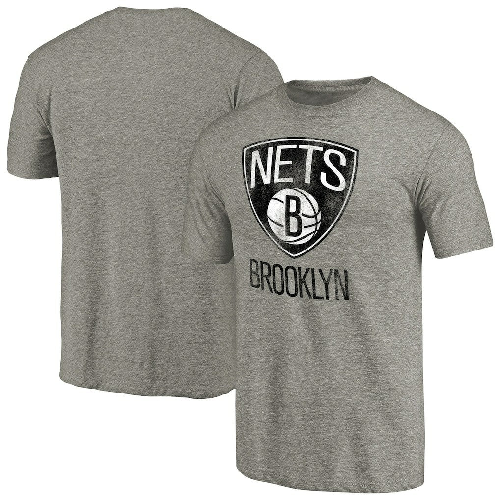 Brooklyn Nets Distressed Team Logo Tri-Blend T-Shirt New