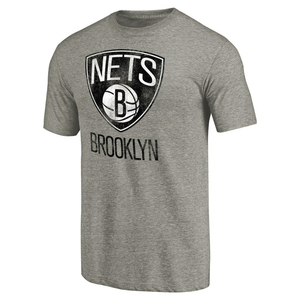 Brooklyn Nets Distressed Team Logo Tri-Blend T-Shirt New