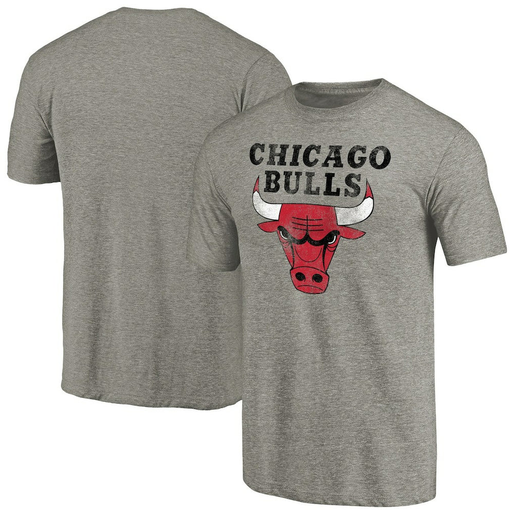 Chicago Bulls Distressed Team Logo Tri-Blend T-Shirt sale Online