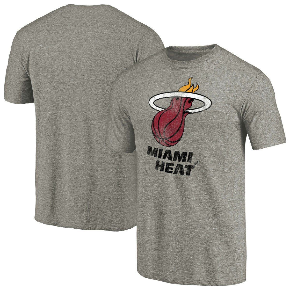 Miami Heat Distressed Team Logo Tri-Blend T-Shirt Outlet