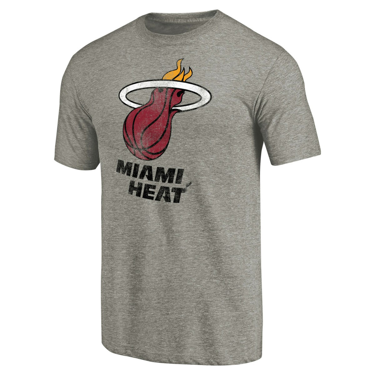 Miami Heat Distressed Team Logo Tri-Blend T-Shirt Outlet