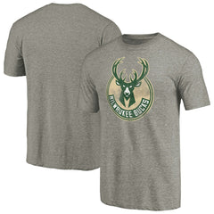 Milwaukee Bucks Distressed Team Logo Tri-Blend T-Shirt Online