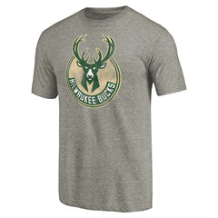 Milwaukee Bucks Distressed Team Logo Tri-Blend T-Shirt Online