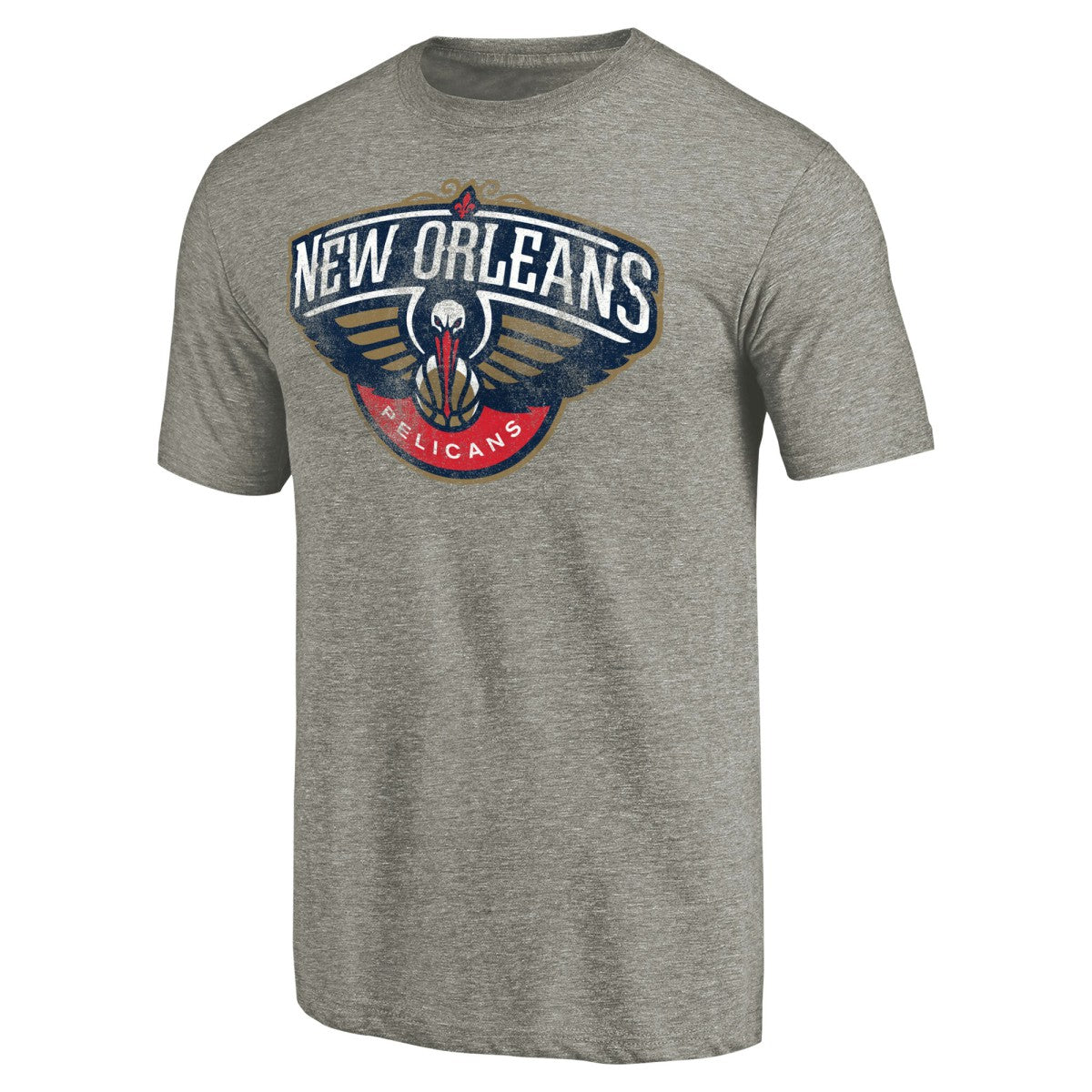 New Orleans Pelicans Distressed Team Logo Tri-Blend T-Shirt Outlet