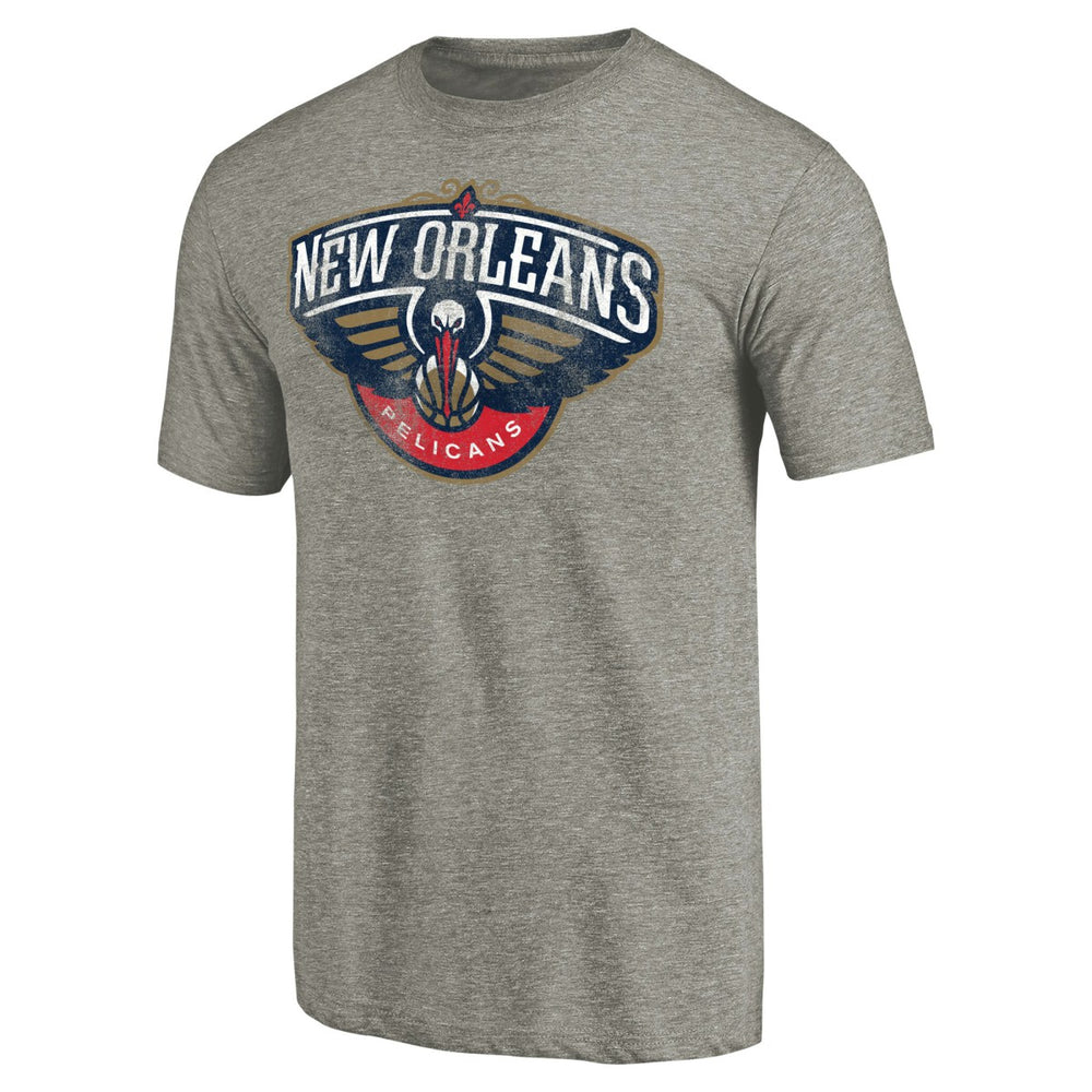 New Orleans Pelicans Distressed Team Logo Tri-Blend T-Shirt Outlet