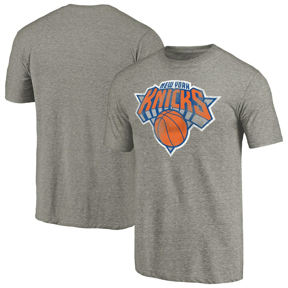 New York Knicks Distressed Team Logo Tri-Blend T-Shirt On Sale