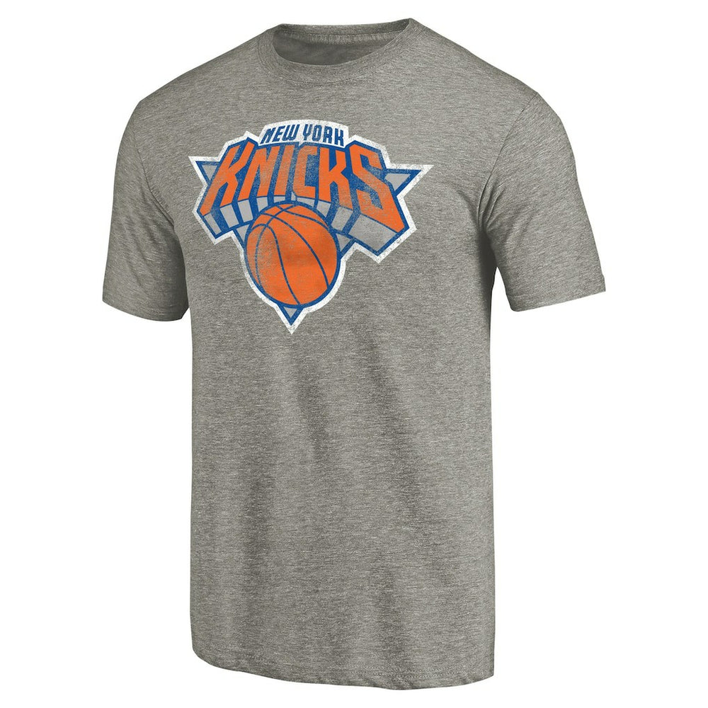 New York Knicks Distressed Team Logo Tri-Blend T-Shirt On Sale