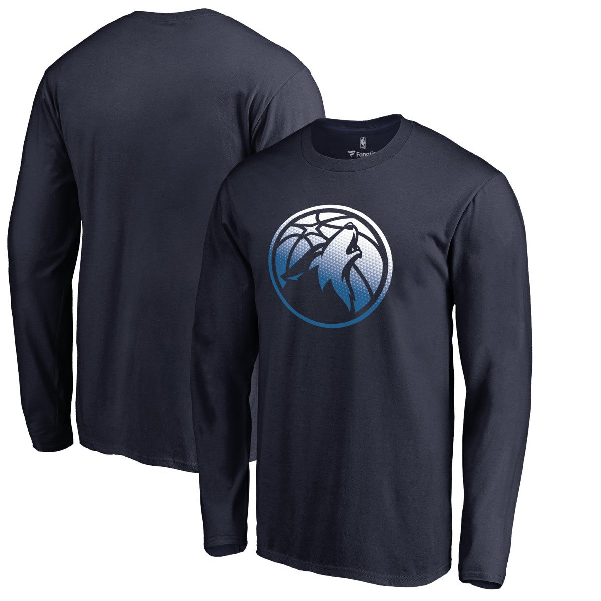 Minnesota Timberwolves Gradient Logo Long Sleeve T-Shirt On Sale