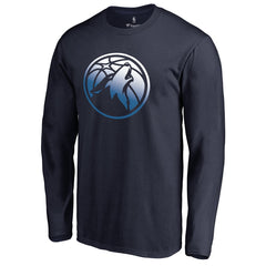 Minnesota Timberwolves Gradient Logo Long Sleeve T-Shirt On Sale