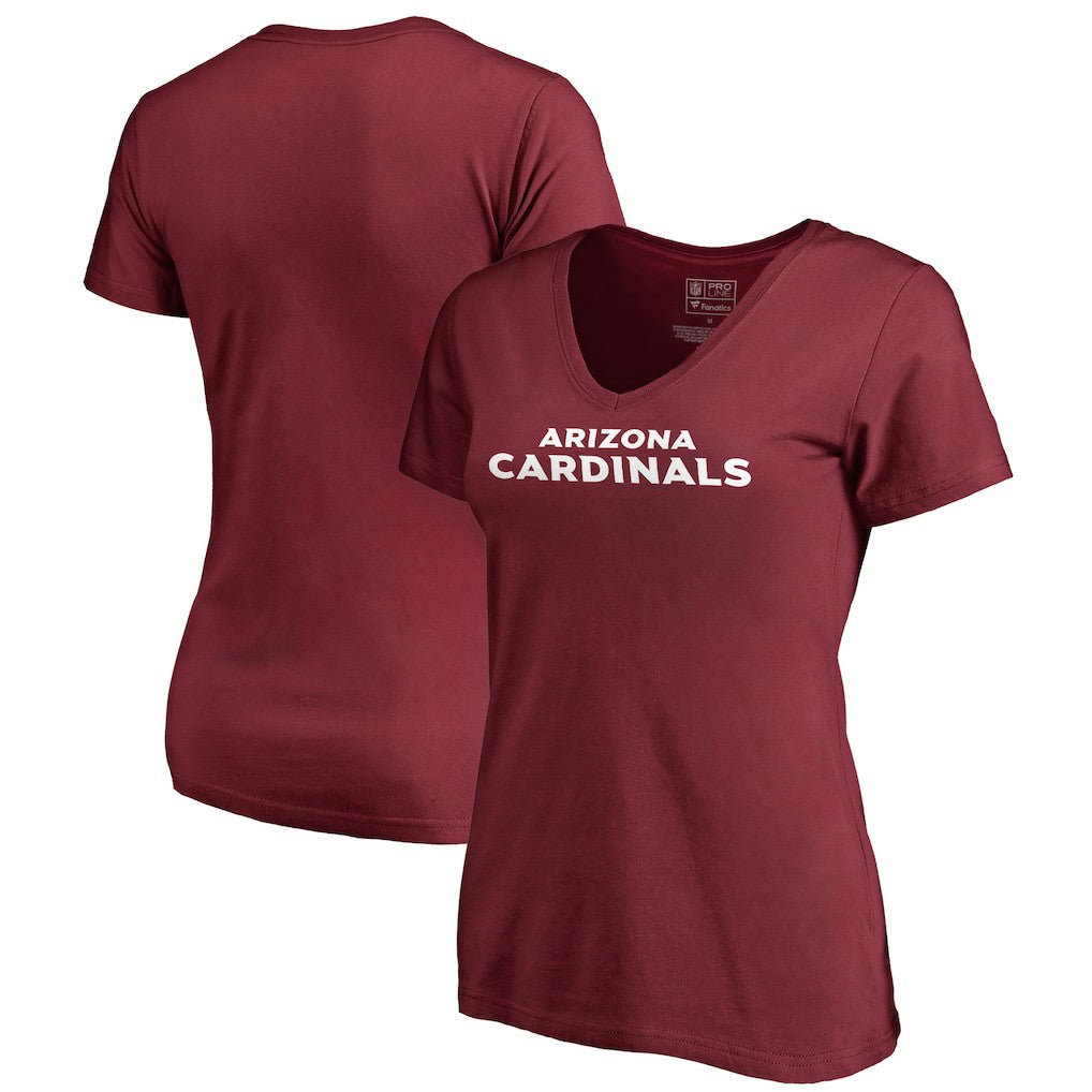 Arizona Cardinals  Women's Wordmark V-Neck T-Shirt