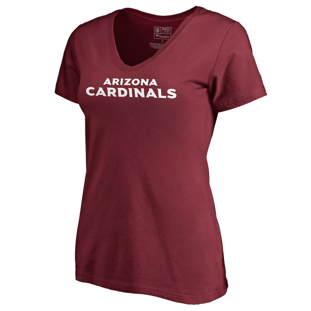 Arizona Cardinals  Women's Wordmark V-Neck T-Shirt