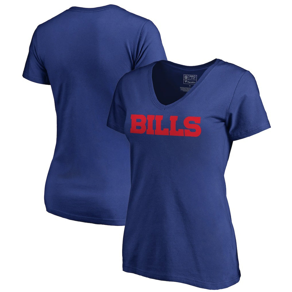 Buffalo Bills  Women's Wordmark V-Neck T-Shirt