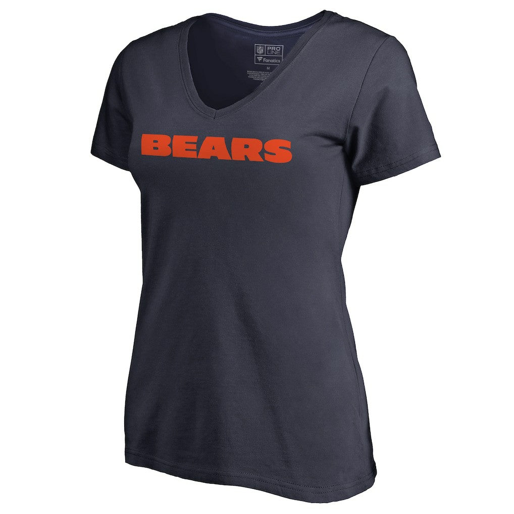 Chicago Bears  Women's Wordmark V-Neck T-Shirt
