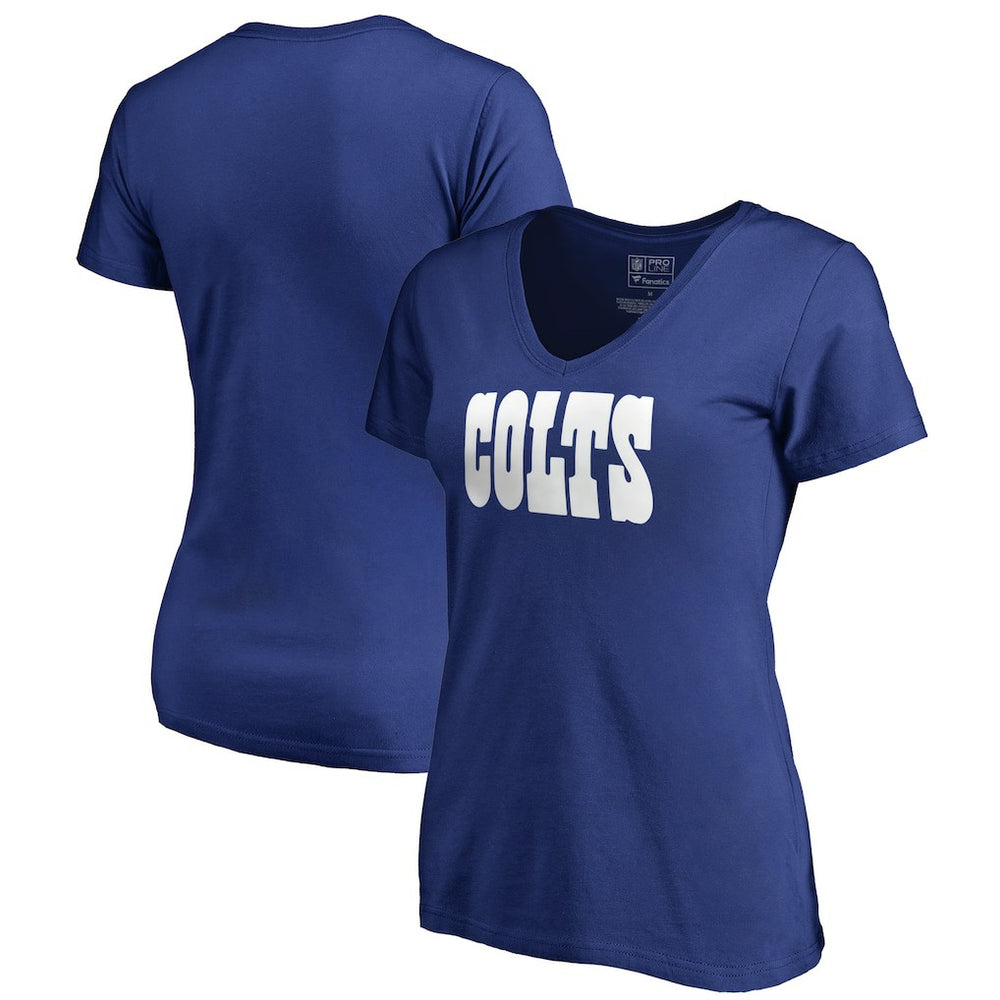 Indianapolis Colts  Women's Wordmark V-Neck T-Shirt