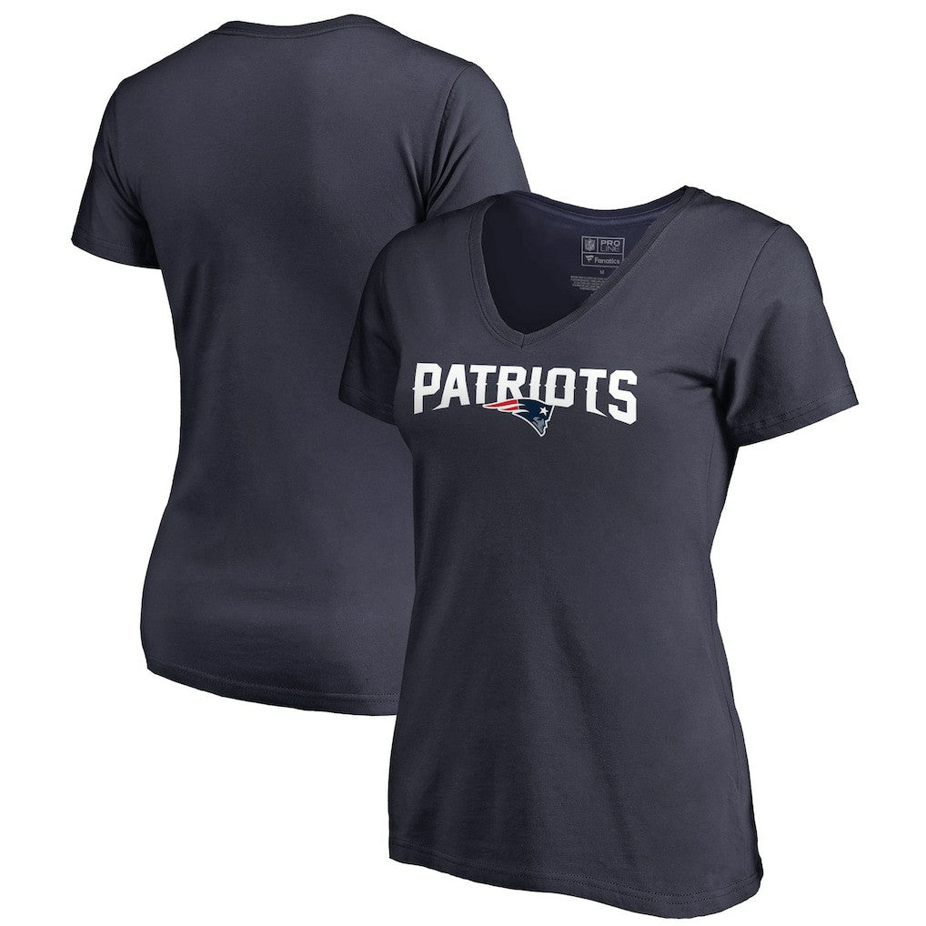 New England Patriots  Women's Wordmark V-Neck T-Shirt