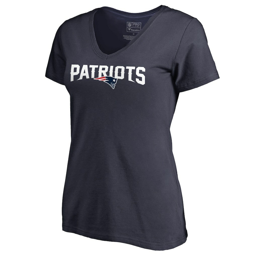 New England Patriots  Women's Wordmark V-Neck T-Shirt