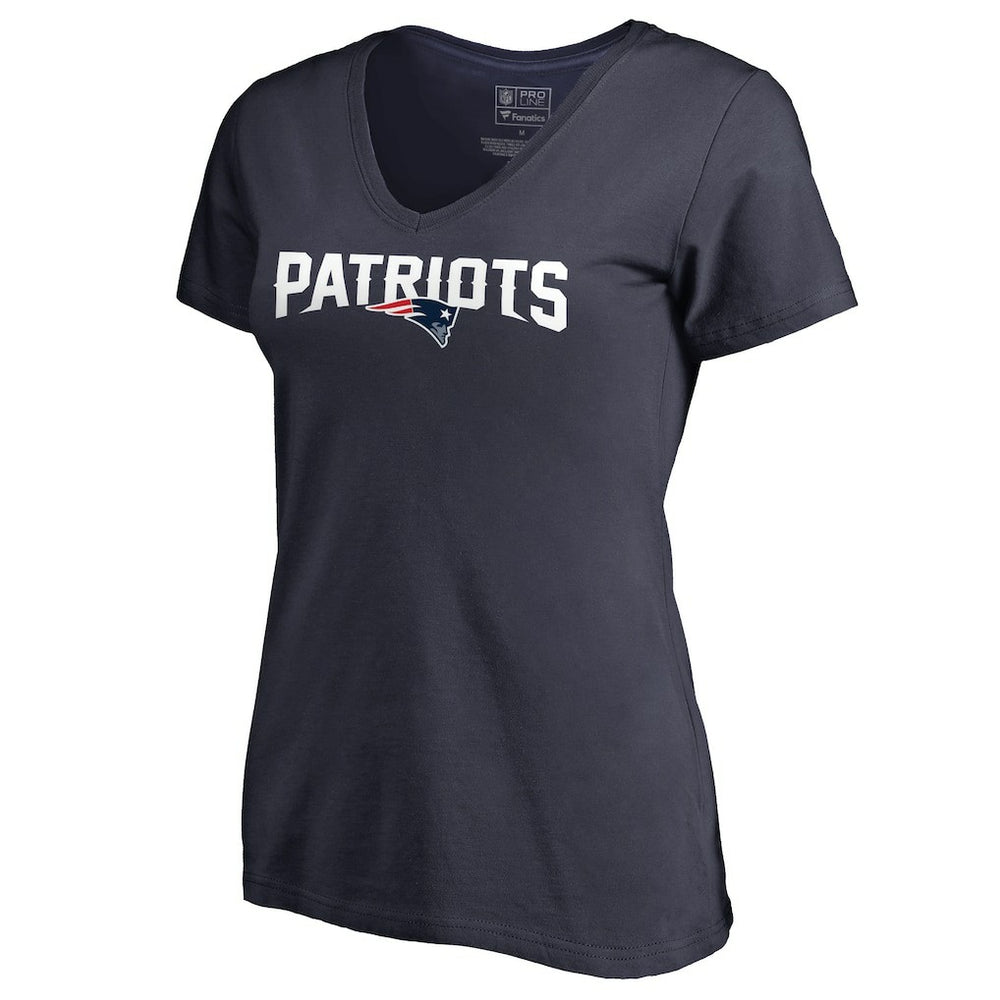 New England Patriots  Women's Wordmark V-Neck T-Shirt