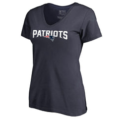 New England Patriots  Women's Wordmark V-Neck T-Shirt