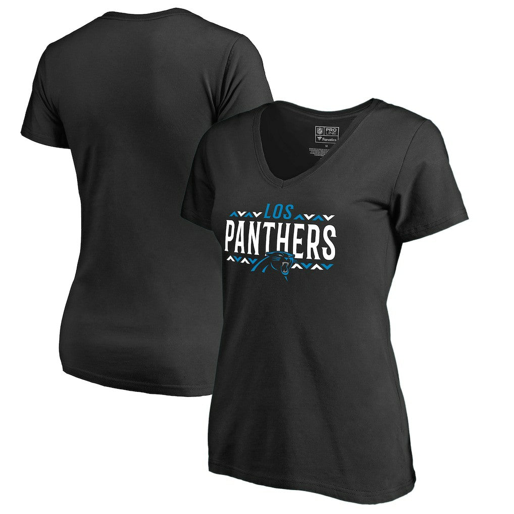 Carolina Panthers  Women's Arriba V-Neck T-Shirt