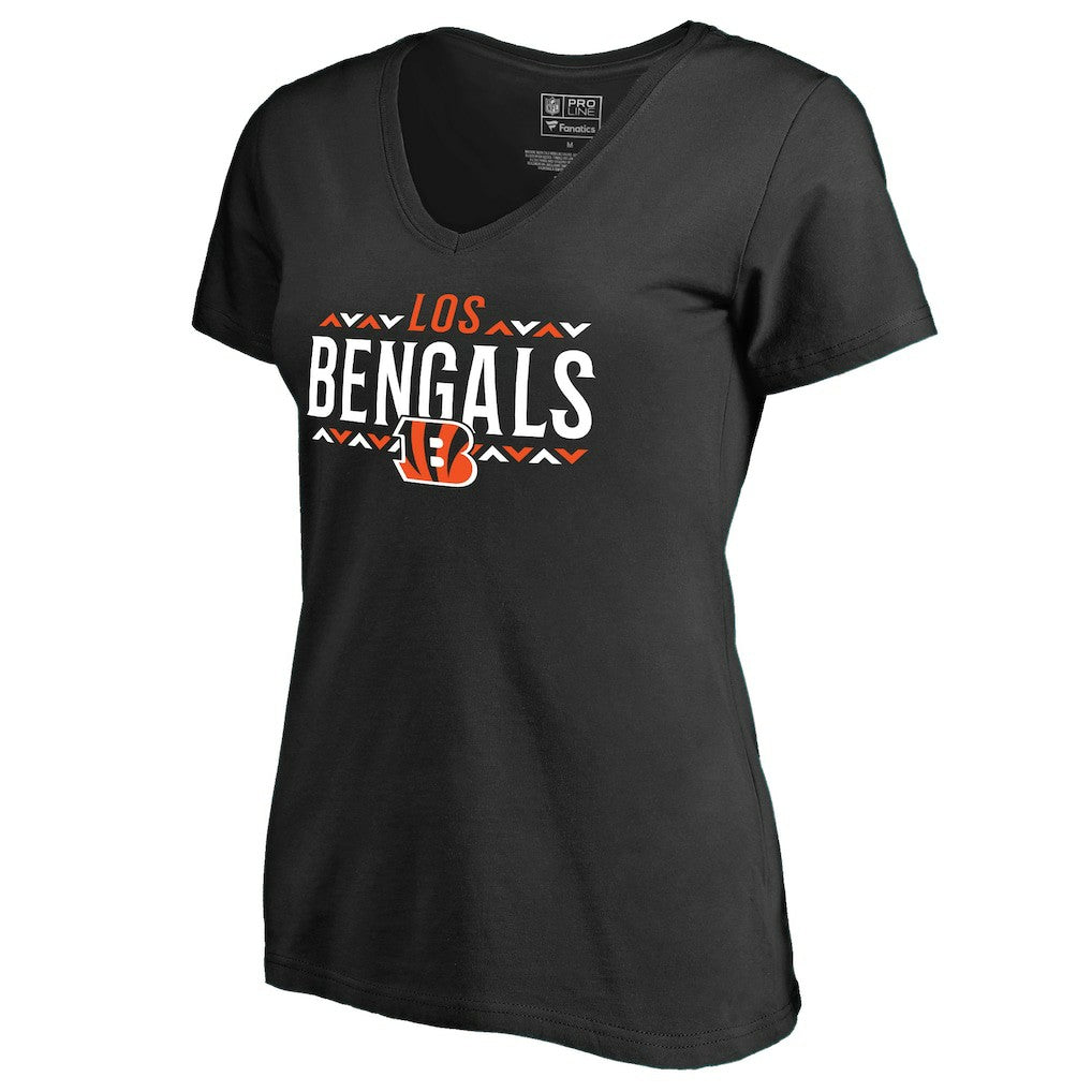 Cincinnati Bengals  Women's Arriba V-Neck T-Shirt